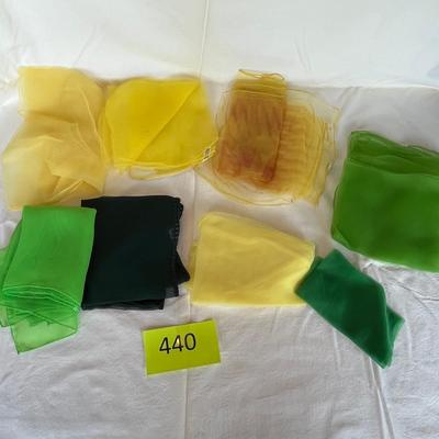 8 Yellow/ Greens Hair scarves