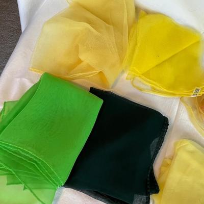 8 Yellow/ Greens Hair scarves