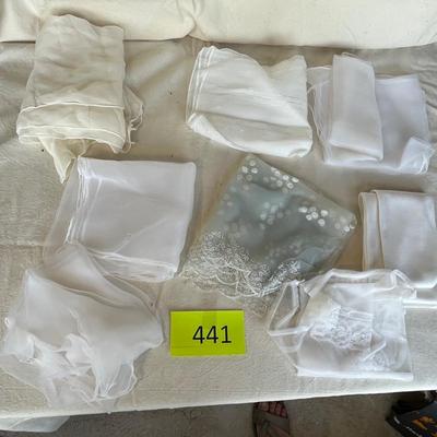 8 White scarves