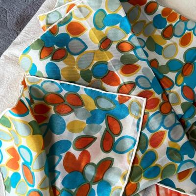 Lot of 60s print scarves