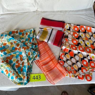 Lot of 60s print scarves