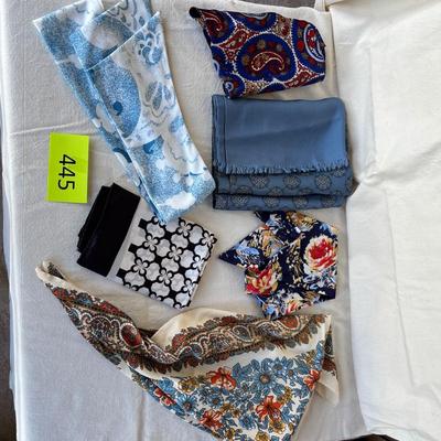 Lot of Blues print scarves