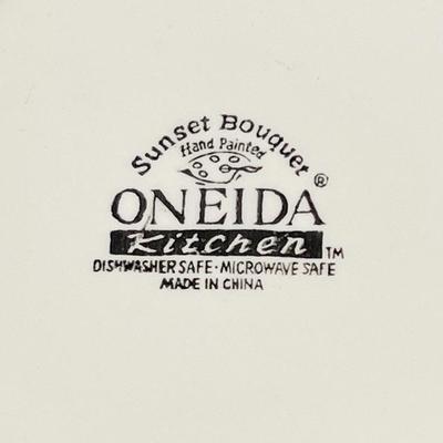 ONEIDA ~ Sunset Bouquet ~ Six (6) Piece Glazed Pottery Serving Set