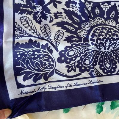 Lot of Oriental print scarves
