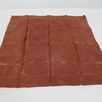 1860's Leather Handbag with Silk Scarf