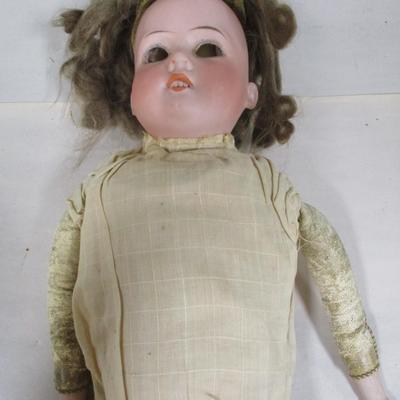Vintage Cloth Doll with Porcelain Head