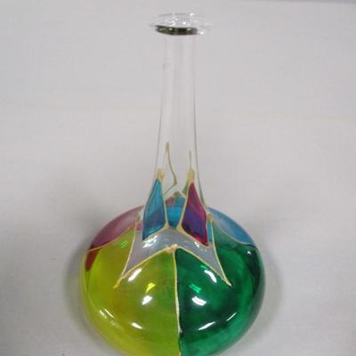 Parise Vetro Art Glass Bottle Decanter Vase Italy