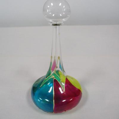 Parise Vetro Art Glass Bottle Decanter Vase Italy