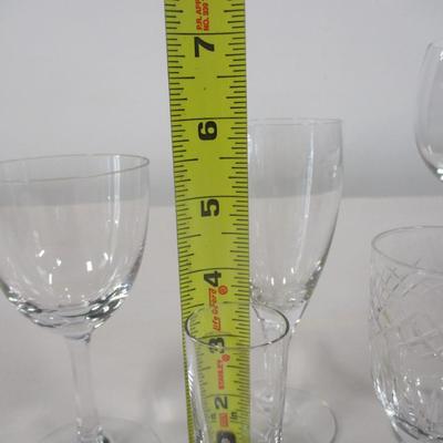 9pcs of Crystal Wine Glasses Various Sizes