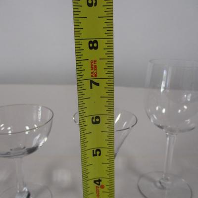 25 pcs, Crystal Wine Glasses Various Sizes and Shapes