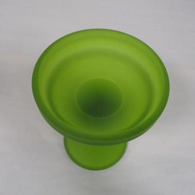 Westmoreland Satin Frosted Glass Chartreuse Goblet