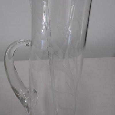 Etched Martini Pitcher With Stir Rod