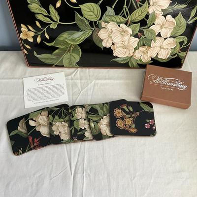 MR1496 Williamsburg Garden Images Hardback Placemats and Coaster Set