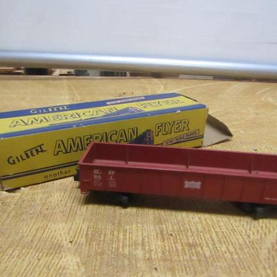 Antique Gilbert American Flyer Model Railroad Car with Box- 3/16