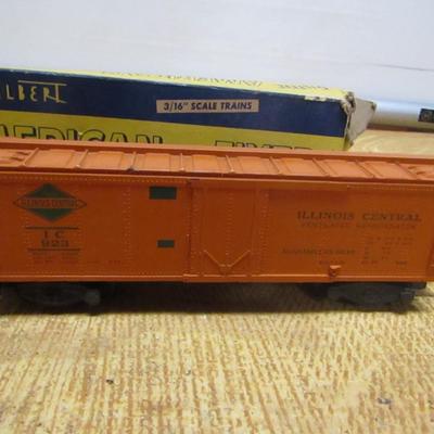Antique Gilbert American Flyer Model Railroad Car with Box- Illinois Central I C 923- 3/16