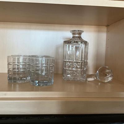 K1518 Crystal Decanter with Scotch Glasses
