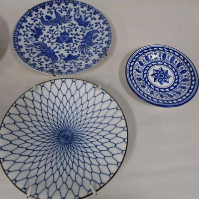 Blue & White Fine China Plates Norma Sterman Calico Royal Copenhagen