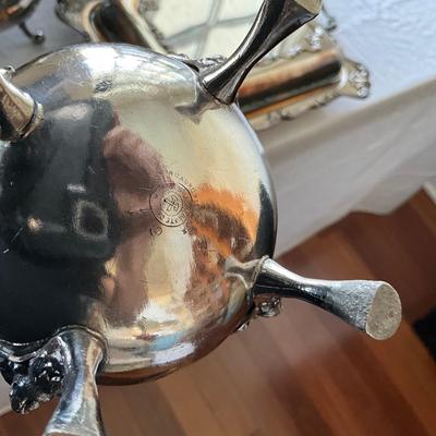LR1525 Large lot of Victorian Silverplate Tea Set and Serving Pieces