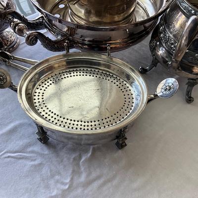 LR1525 Large lot of Victorian Silverplate Tea Set and Serving Pieces