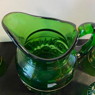 Vintage EAPG Riverside Glass ESTHER  Green