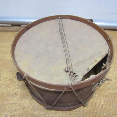 Wood and Metal Drum- Approx 12 1/2