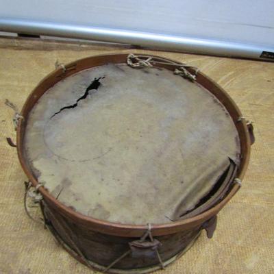 Wood and Metal Drum- Approx 12 1/2