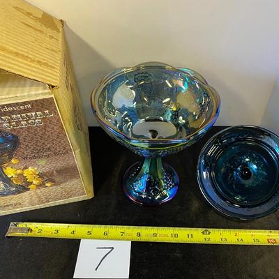 Carnival Glass Wedding Bowl