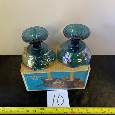 Carnival Glass 2-4â€ Candlestick Holders