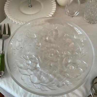 DR1545 Vintage Crystal / Glass Vase, Verlys Plate, Kosta Boda Vase , Portmerion Vase