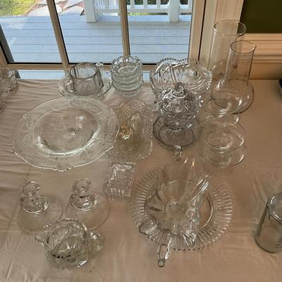 DR1547 Large Clear Glass Fostoria , Pressed Glass and more