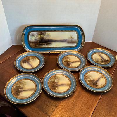 DR1550 Early 1910 Handpainted Noritake Dessert Set