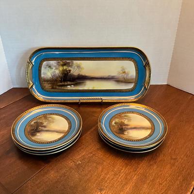 DR1550 Early 1910 Handpainted Noritake Dessert Set