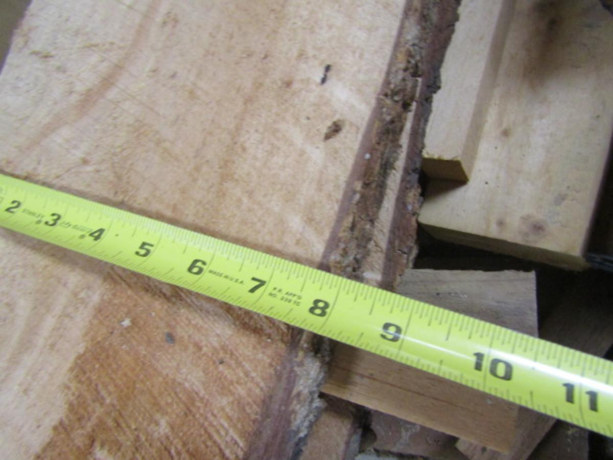 Milled Wood Assorted Sizes and Lengths Some Live Edge