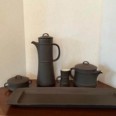 DR1555 Early Dansk 5pc Jens Quistgaard Flamestone Pottery