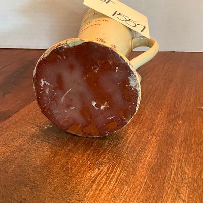 DR1557 Antique 18th Century Slipware Two Handle Cut