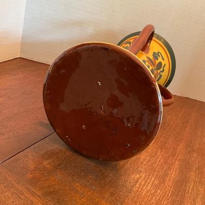 DR1559 Antique 18th Century Slipware Three Handled Cup