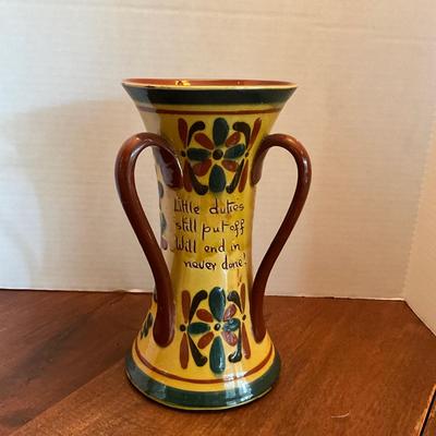 DR1559 Antique 18th Century Slipware Three Handled Cup