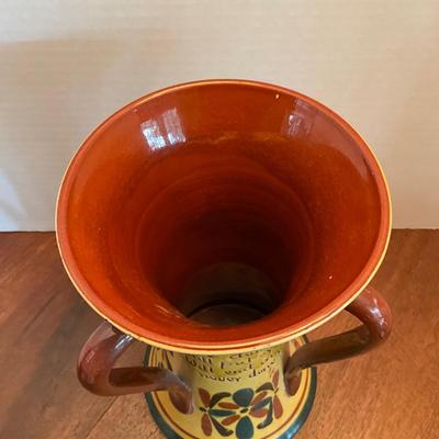 DR1559 Antique 18th Century Slipware Three Handled Cup
