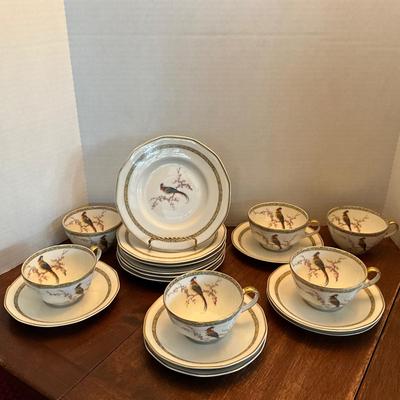 DR1566 Set of Haviland Limoges Bird China