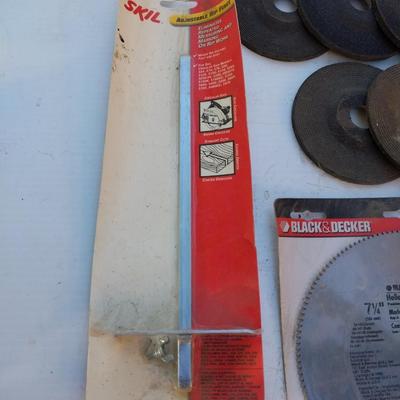 NEW GRINDING AND SAW BLADES, ADJUSTABLE RIP FENCE