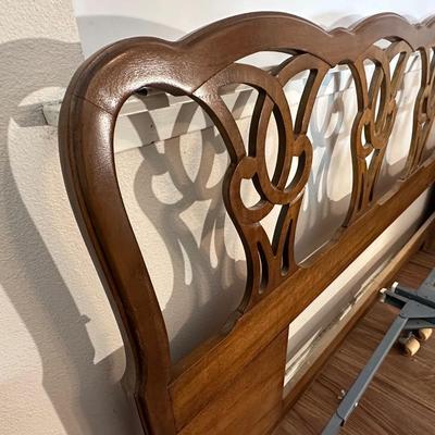 King Chippendale Style Headboard & Bed Frame