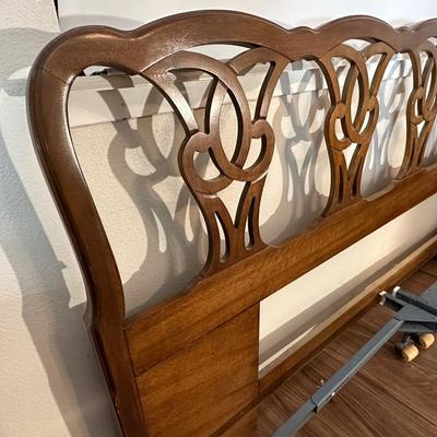 King Chippendale Style Headboard & Bed Frame
