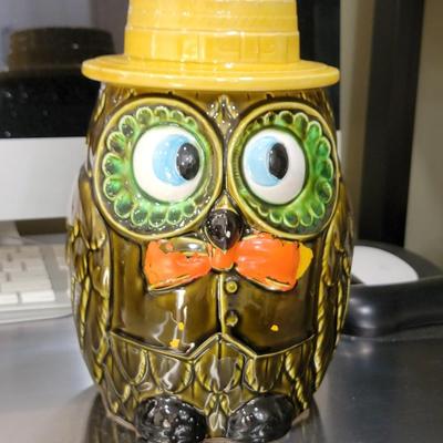 RETRO owl cookie jar, Japan