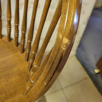 Pair of Swiveling Solid Wood Stools (K-DW)
