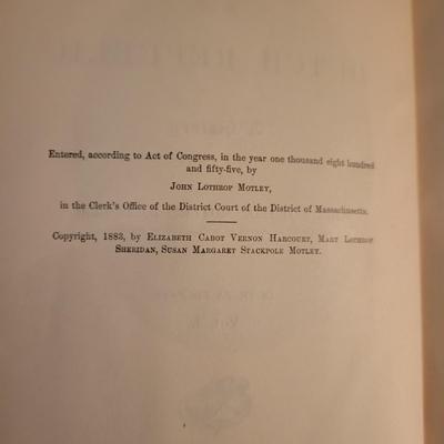 Three Volume "Rise of the Dutch Republic" from 1899 & 1900 (D-DW)