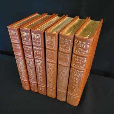 Leather Bound Six Volume Set "The Rise and Fall of the Roman Empire" by Edward Gibbon (D-DW)