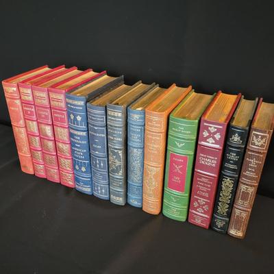 13 Leather & Paper Bound Books With Gold Leaf Details (D-DW)