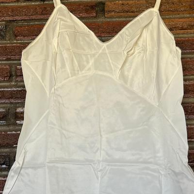 2 white vintage slips