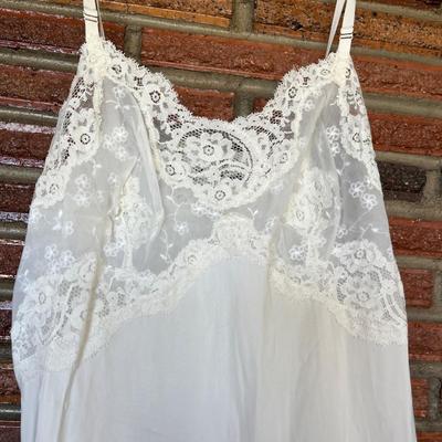 2 white vintage slips