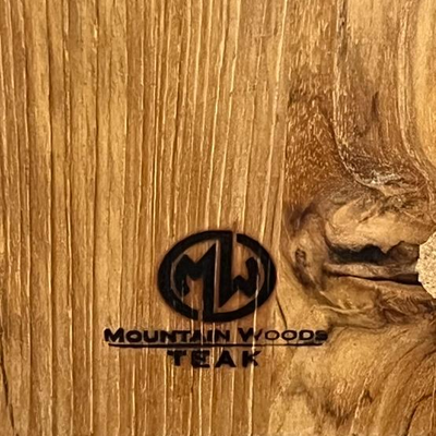 MOUNTAIN WOOD ~ Hand Crafted Live Edge Teak Cutting Board